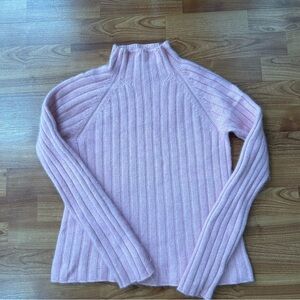 3/$20 Pink turtleneck cashmere blend sweater size small